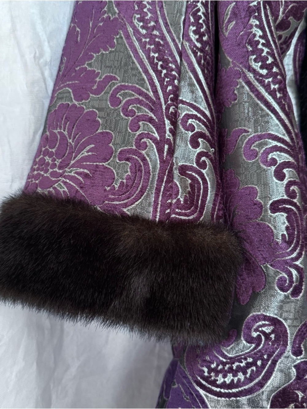 Chasing Unicorns Black Coat with Dark Brown Fur Trim - Picture 8 of 14